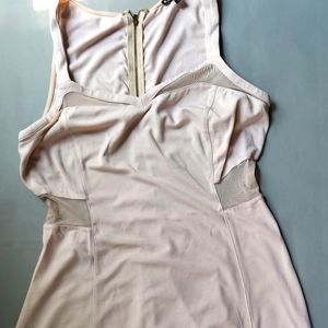 EXPRESS Large, Tan, Mesh cut out Dress